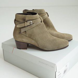 NWT Sole Society Ash Green Suede Booties